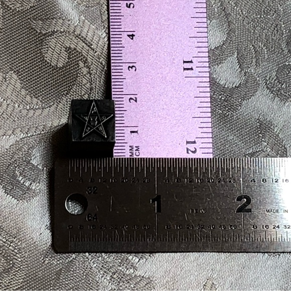 Antique Metal Print Block Order of the Eastern Star Masonic Symbol - Picture 4 of 5